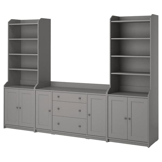 Ikea HAUGA - Storage combination, grey, 279x46x199 cm