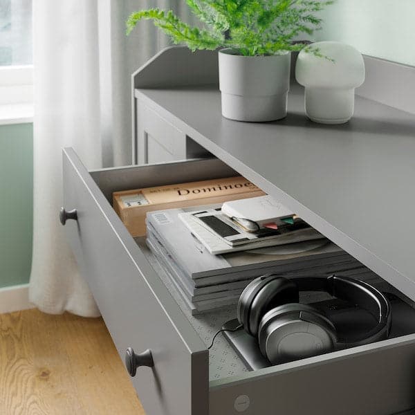 HAUGA - Storage combination, grey, 279x46x199 cm - best price from Maltashopper.com 09388445