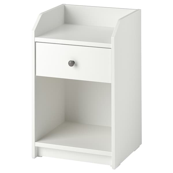 HAUGA - Bedside table, white, 40x36 cm