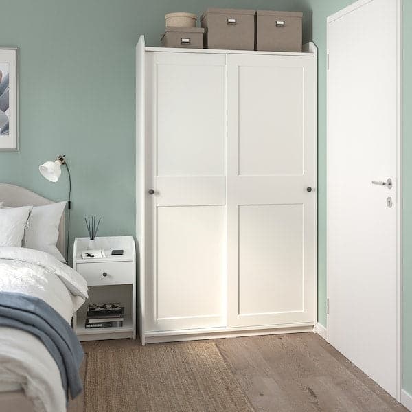 HAUGA - Bedside table, white, 40x36 cm - best price from Maltashopper.com 00488963
