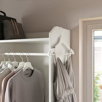 HAUGA - Open wardrobe with 3 drawers, white, 70x199 cm - best price from Maltashopper.com 40456922