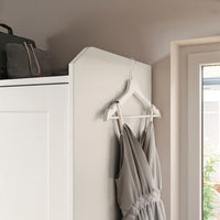 HAUGA - Wardrobe with sliding doors, white, 118x55x199 cm - best price from Maltashopper.com 60456916