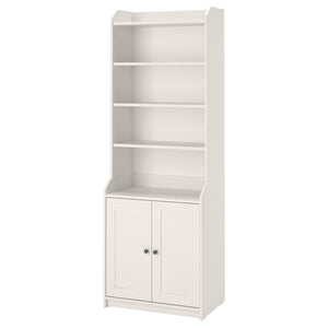 HAUGA - High cabinet with 2 doors, white, 70x199 cm - best price from Maltashopper.com 20415046