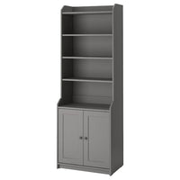 HAUGA high cabinet with 2 doors, grey, 70x199 cm