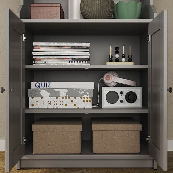 HAUGA Bureau, gris, 100x45 cm - IKEA