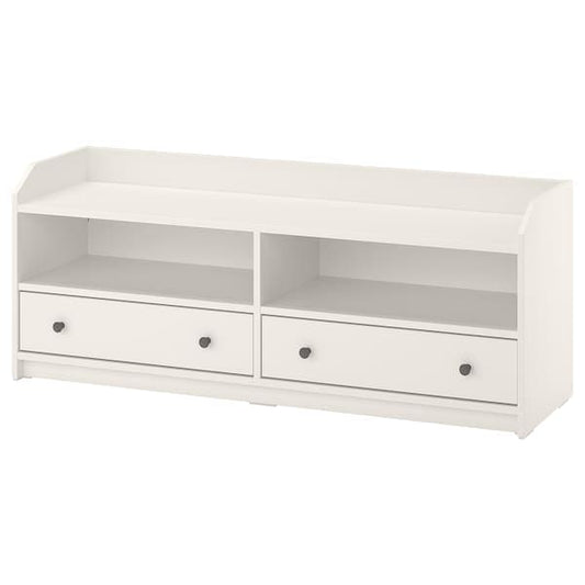 HAUGA - TV bench, white, 138x36x54 cm - best price from Maltashopper.com 00415047