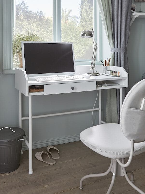 Ikea HAUGA - Desk, white, 100x45 cm