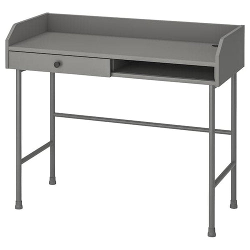 HAUGA - Desk, grey, 100x45 cm