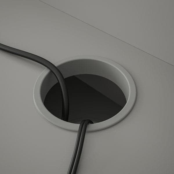 HAUGA - Desk, grey, 100x45 cm - best price from Maltashopper.com 60477674