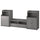 HAUGA - HAUGA TV/storage combination, grey, 277x46x116 cm