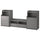 HAUGA - HAUGA TV/storage combination, grey, 277x46x116 cm
