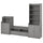 HAUGA - HAUGA TV/storage combination, grey, 277x46x199 cm