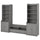HAUGA - HAUGA TV/storage combination, grey, 277x46x199 cm