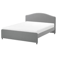 HAUGA Padded bed structure - Grey Vissle 160x200 cm - best price from Maltashopper.com 30446354