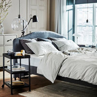 HAUGA Padded bed structure - Grey Vissle 140x200 cm - best price from Maltashopper.com 90446351