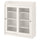 HAUGA - HAUGA Glass-door cabinet, white, 105x116 cm