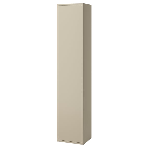 HAVBÄCK - High cabinet with door, beige, 40x35x195 cm