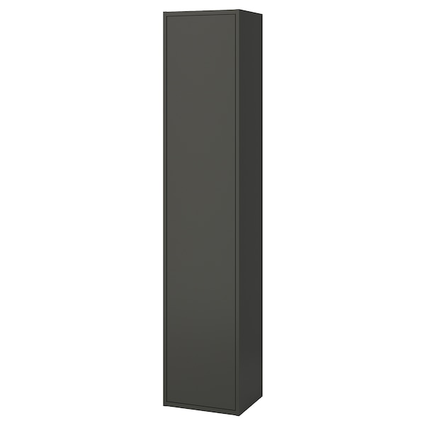 HAVBÄCK - Tall cabinet with door, dark grey,40x35x195 cm - best price from Maltashopper.com 20535063