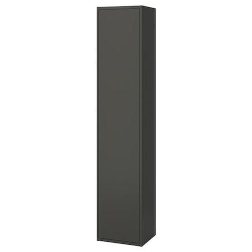 HAVBÄCK - High cabinet with door, dark grey, 40x35x195 cm