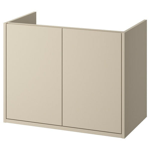 HAVBÄCK - Wash-stand with doors, beige, 80x48x63 cm
