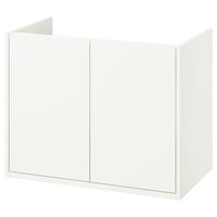 HAVBÄCK - Wash-stand with doors, white, 80x48x63 cm - best price from Maltashopper.com 00535035