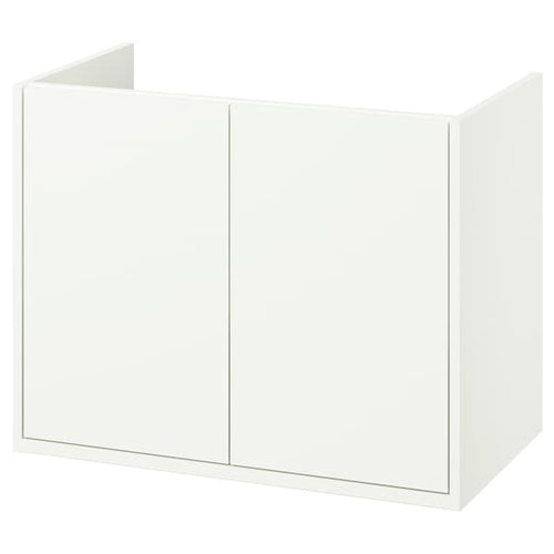 HAVBÄCK - Wash-stand with doors, white, 80x48x63 cm