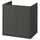 HAVBÄCK - HAVBÄCK Wash-stand with doors, dark grey, 60x48x63 cm
