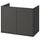HAVBÄCK - Wash-stand with doors, dark grey, 80x48x63 cm