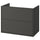 HAVBÄCK - Wash-stand with drawers, dark grey, 80x48x63 cm