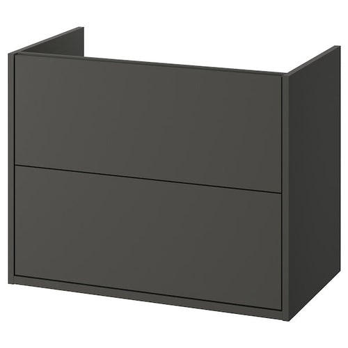 HAVBÄCK - Wash-stand with drawers, dark grey, 80x48x63 cm
