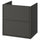 HAVBÄCK - HAVBÄCK Wash-stand with drawers, dark grey, 60x48x63 cm