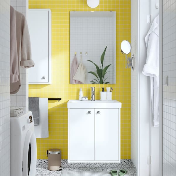 Ikea HAVBÄCK / ORRSJÖN - Washbasin / washbasin unit / mixer, white,62x49x69 cm