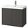 HAVBÄCK / ORRSJÖN wash-stnd w doors/wash-basin/tap, dark grey, 82x49x69 cm