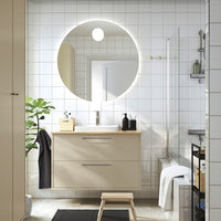 HAVBÄCK / ORRSJÖN - Washbasin/drawer unit/misc, beige/light bamboo,102x49x71 cm - best price from Maltashopper.com 39521546