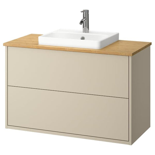 Ikea HAVBÄCK / ORRSJÖN - Washbasin/drawer unit/misc, beige/amber,102x49x71 cm