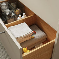 HAVBÄCK / ORRSJÖN - Washbasin/drawer/misc cabinet, beige/brown walnut effect,102x49x71 cm - best price from Maltashopper.com 09521543