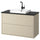 HAVBÄCK / ORRSJÖN - Washbasin/drawer unit/misc, beige/black marble effect,102x49x71 cm