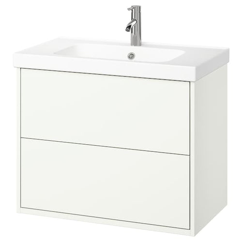 HAVBÄCK / ORRSJÖN - Washbasin/drawer/misc cabinet, white,82x49x69 cm