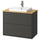 HAVBÄCK / ORRSJÖN wash-stnd w drawers/wash-basin/tap, dark grey/bamboo, 82x49x71 cm