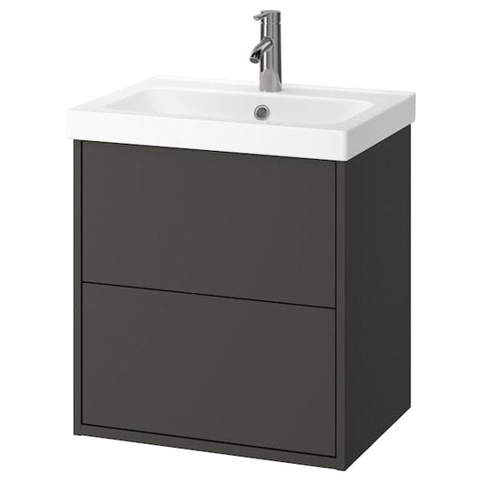 Ikea HAVBÄCK / ORRSJÖN - Washbasin/drawer/misc cabinet, dark grey,62x49x69 cm