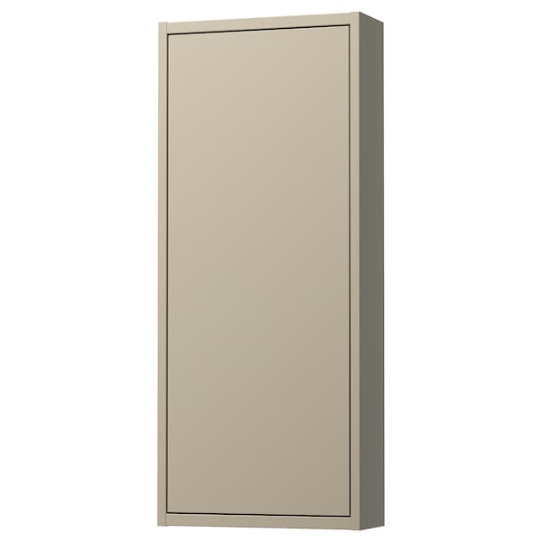 HAVBÄCK - Wall cabinet with door, beige, 40x15x95 cm