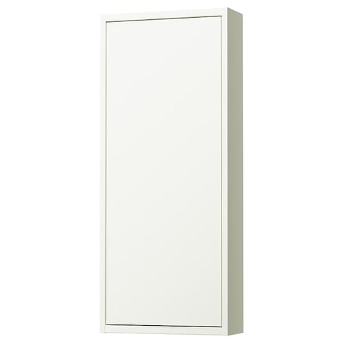 HAVBÄCK - Wall cabinet with door, white, 40x15x95 cm