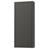 HAVBÄCK - Wall cabinet with door, dark grey, 40x15x95 cm - best price from Maltashopper.com 40535057