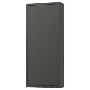 Ikea HAVBÄCK - Wall cabinet with door, dark grey, 40x15x95 cm