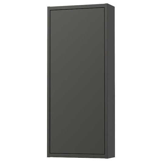 Ikea HAVBÄCK - Wall cabinet with door, dark grey, 40x15x95 cm