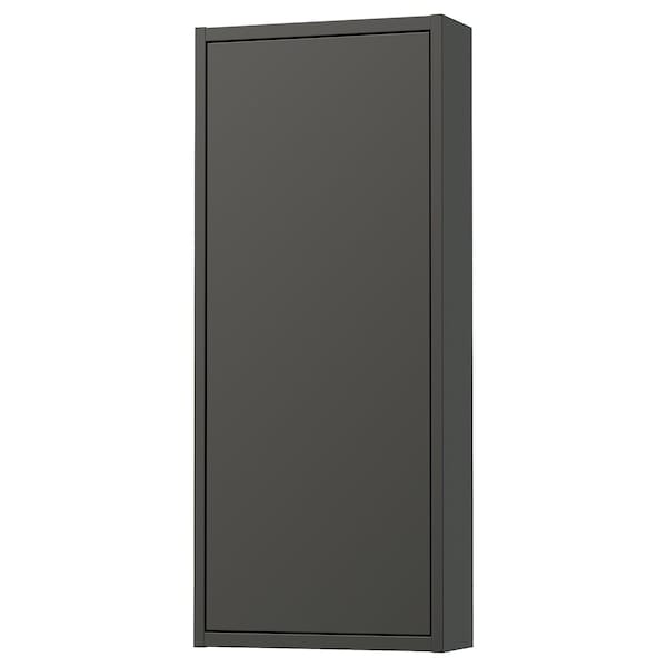 Ikea HAVBÄCK - Wall cabinet with door, dark grey, 40x15x95 cm