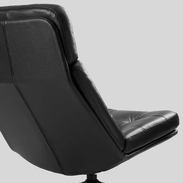 HAVBERG - Armchair and footstool, Grann/Bomstad black , - best price from Maltashopper.com 19485318