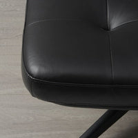 HAVBERG - Armchair and footstool, Grann/Bomstad black , - best price from Maltashopper.com 19485318