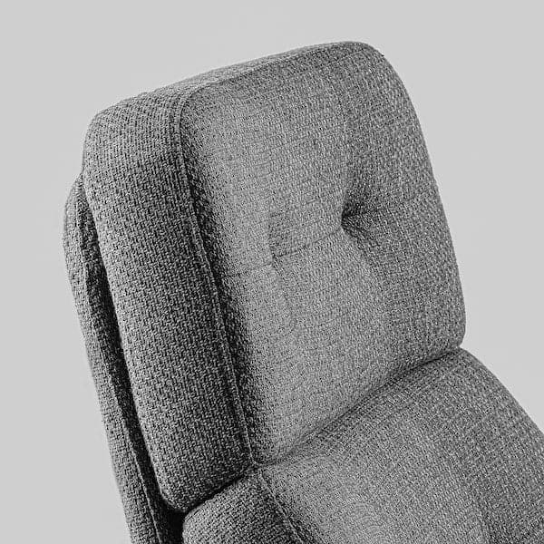 Ikea HAVBERG - Armchair and footstool, Lejde grey/black ,