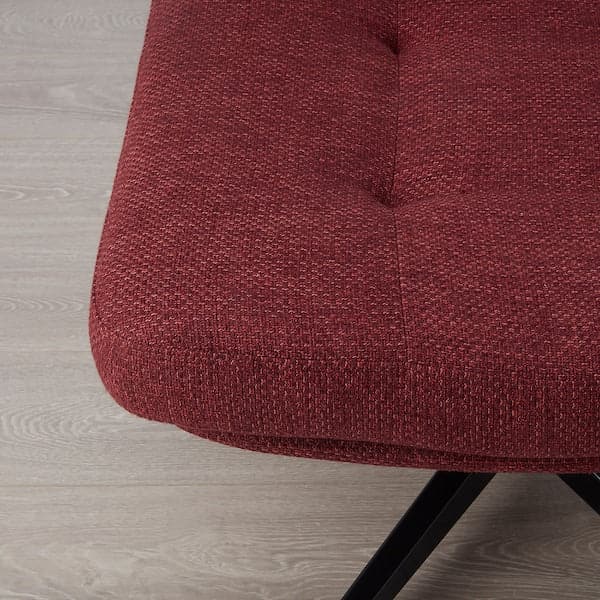Ikea HAVBERG - Armchair and footstool, Lejde red/brown ,